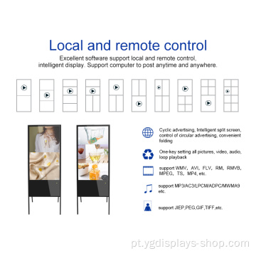 Sinalização digital lcd de publicidade em LCD tipo A de 43 polegadas